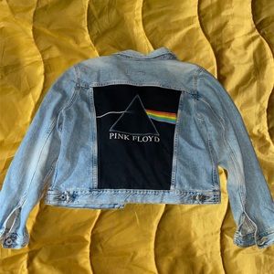 vintage pink floyd denim jacket